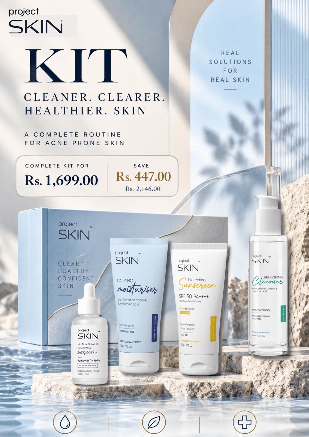 Project Skin Complete 4-Step Skincare Routine Kit