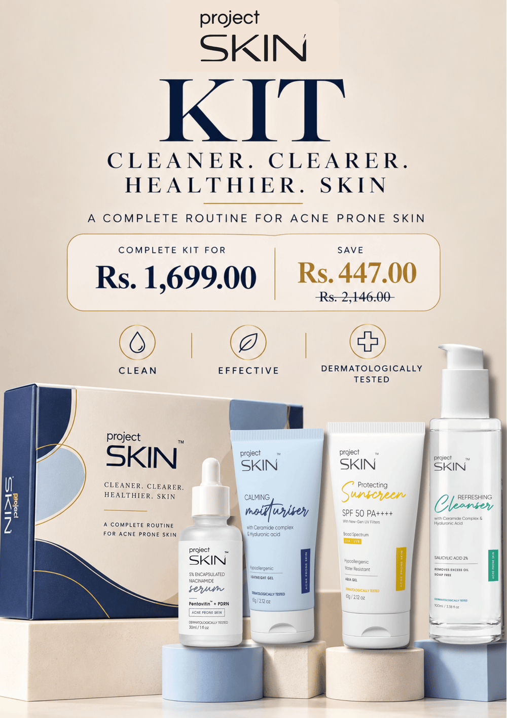 Project Skin Complete 4-Step Skincare Routine Kit